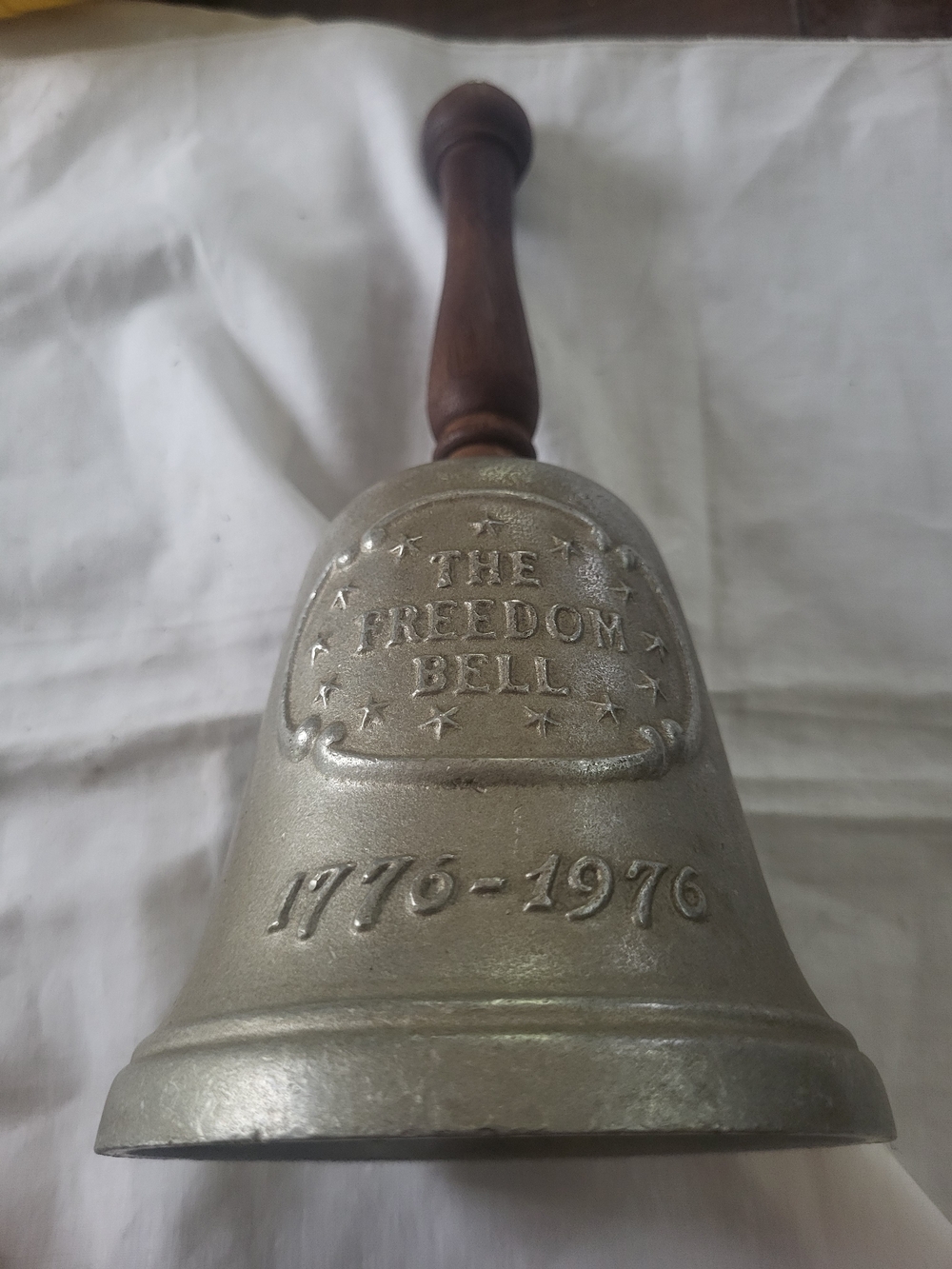 Vintage 1976 Gorham The Freedom Bell Wood Handle Pewter Bicentennial